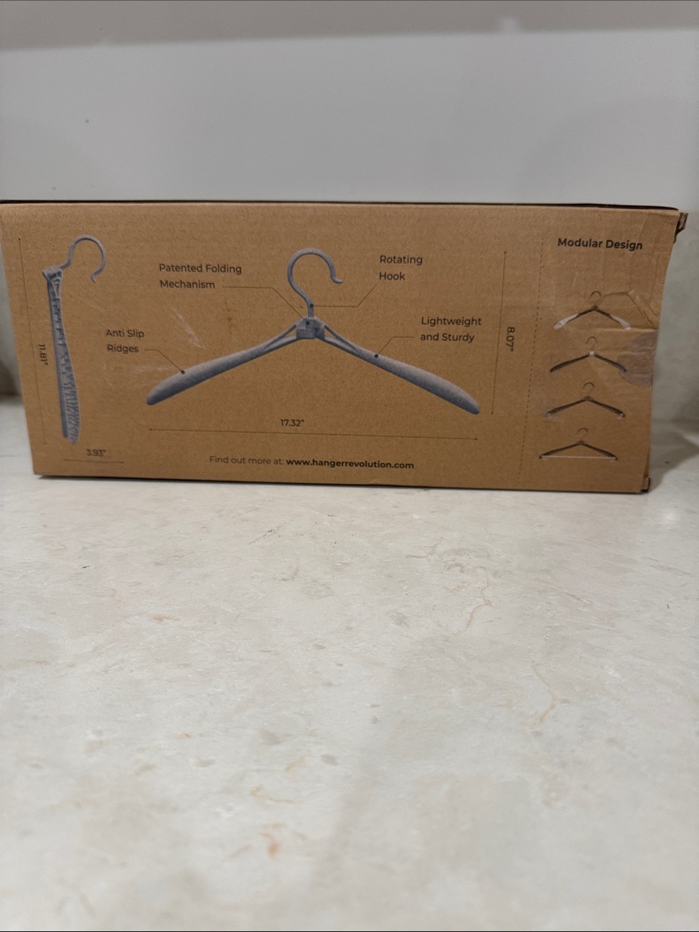 Revolution Foldable Garment Hangers - Brown Kraft Box